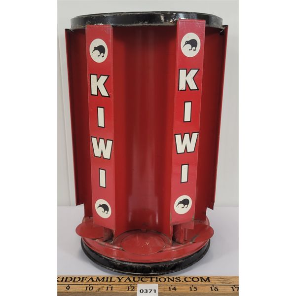 KIWI SHOE-POLISH ROTARY DISPLAY STAND / COIN BANK
