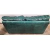 Image 5 : GREEN LEATHER LOVE SEAT - VERY GOOD CONDITION
