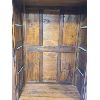 Image 5 : OAK ARMOIRE W/ GLASS SHELVES & KEY