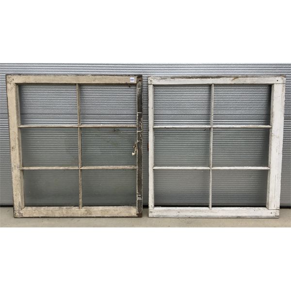 LOT OF 2  - 6-PANE WINDOW FRAMES