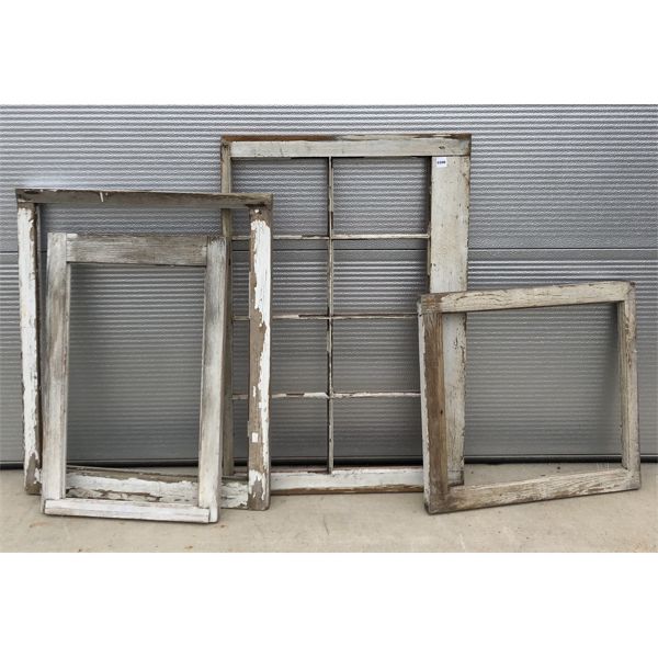 LOT OF 4  - VINTAGE WINDOW FRAMES 