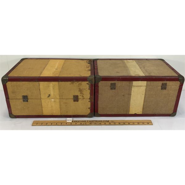 LOT OF 2 - CHILDRENS DOLL TRUNKS