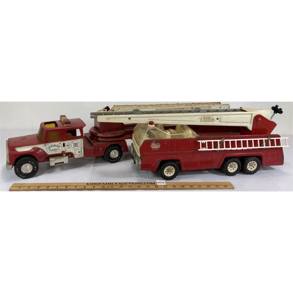LOT OF 2 - NYLINT & TONKA PRESSED STEEL FIRE TRUCKS