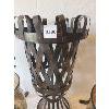 Image 3 : LOT OF 6 - WROUGHT IRON (?) CANDLE PILLARS & HOLDERS