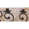 Image 2 : WROUGHT IRON CANDELABRA WALL SCONCE - 10 PILLAR