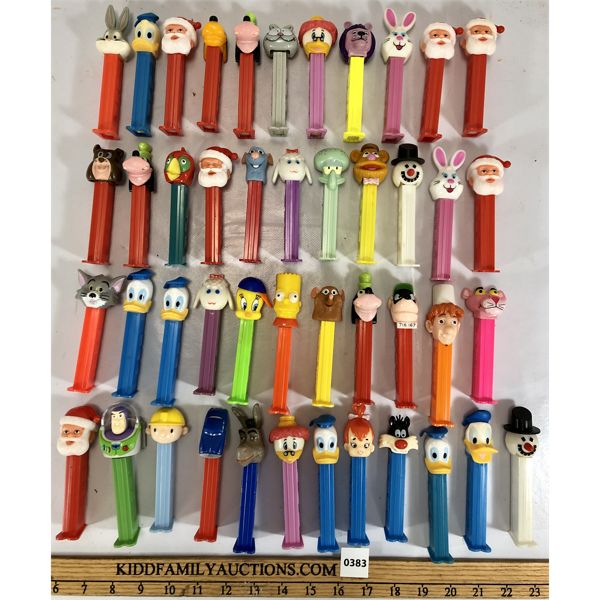 LOT OF 45 - PEZ DISPENSERS - INCL BUZZ LIGHTYEAR, CHRISTMAS ETC.