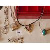 Image 2 : JOB LOT - COSTUME JEWERLY - INCL CHARM BRACELET, STERLING SILVER BRACELET & LOCKET ETC