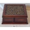 Image 1 : BOMBAY MAHOGANY (?) SWIVEL DRAWER JEWELRY BOX
