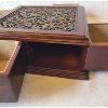 Image 3 : BOMBAY MAHOGANY (?) SWIVEL DRAWER JEWELRY BOX