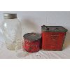 Image 1 : LOT OF 4 - DELAVA OIL CAN, CROWN TOBACCO CAN & HALF GAL SEALER