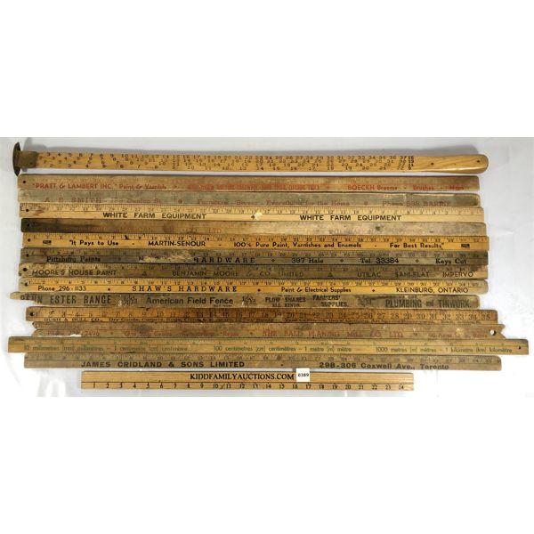 LOT OF 14 - YARDSTICKS