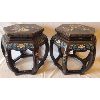Image 1 : LOT OF 2 - ASIAN CHINOISERIE STYLE END TABLES 