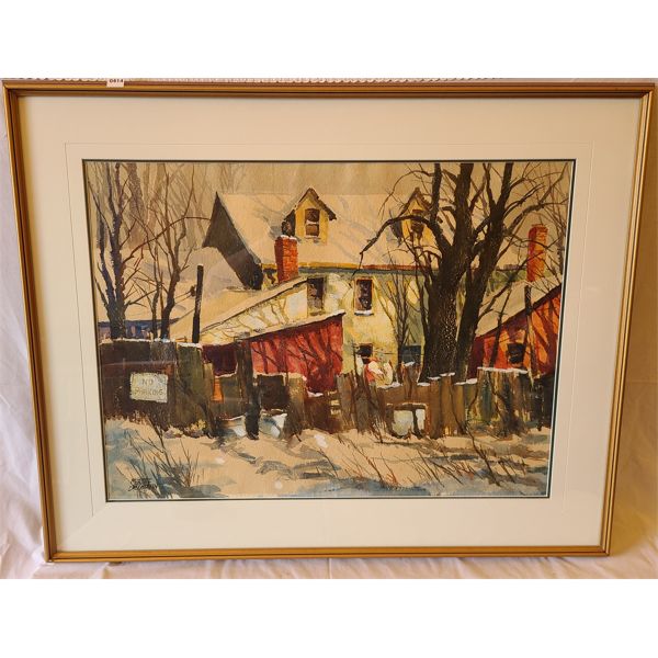 SIGNED ROBERT JAMES CALLAGHAN WATERCOLOR IN FRAME - 'SUNNY DAY'