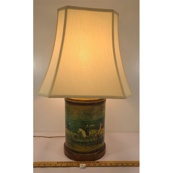 FREDERICK COOPER  EQUESTRIAN TEA CANISTER LAMP 