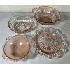 Image 4 : LOT OF 17 - PINK DEPRESSION GLASS PIECES