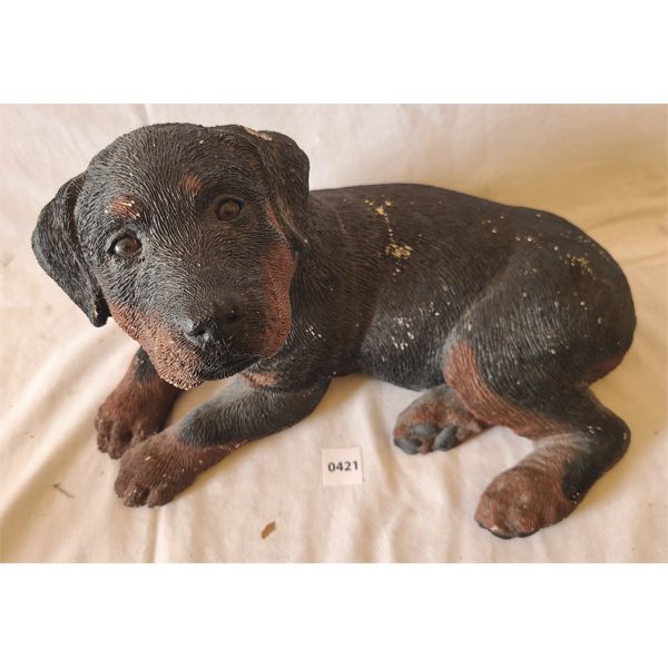 CERAMIC ROTTWEILER PUPPY FIGURINE