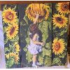 Image 1 : LOT OF 3 - SUNFLOWER THEME PRINTS ON CANVAS - KIM BROWNLEE-WHITE