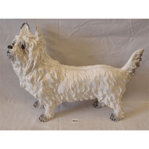 CERAMIC WESTIE STATUE 