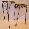 Image 1 : LOT OF 2 - METAL PEDESTAL PLANT STANDS 