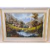 Image 1 : SIGNED FRAMED ACRYLIC ON CANVAS - MOUNTAIN SCENE