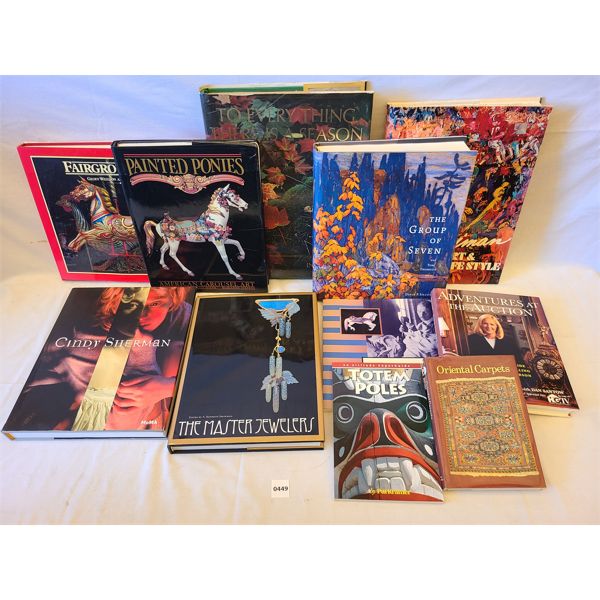 LOT OF 11 - HARD & SOFT COVER BOOKS - INCL TOTEM POLES & ORIENTAL CARPETS ETC