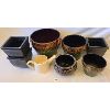 Image 2 : LOT OF 8 - CERAMIC FLOWER POTS & WATER SPOUT