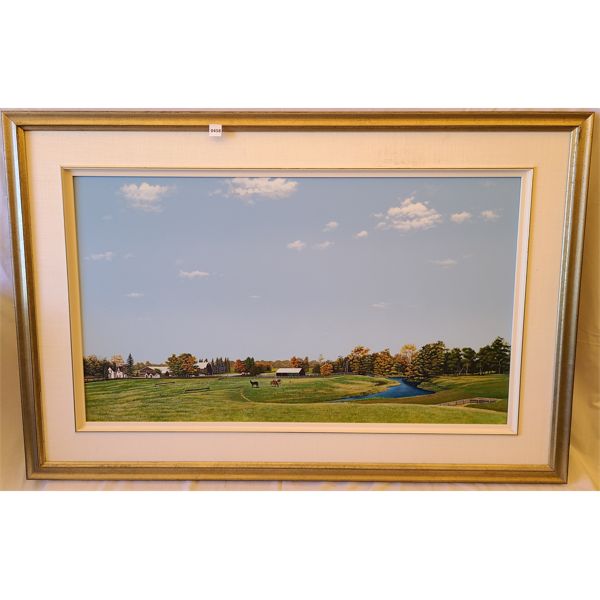 ACRYLIC ON BOARD - FARM SCENE