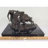 Image 3 : CM RUSSELL - BRONZE & MARBLE BUFFALO STATUE - SEE ALL PICS