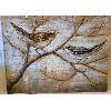 Image 1 : 3D STYLE PAINTED WOOD WALL ART - TWO BIRDS ON BRANCHES
