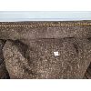 Image 3 : BROWN & GOLD UPHOLSTERED COUCH W/ STUDDED ACCENTS