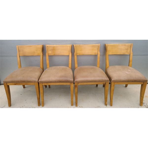LOT OF 6 -  LEATHER DINING CHAIRS - SEE ALL PICS