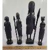 Image 5 : LOT OF 4 - HAND CARVED AFRICAN (?) STATUES