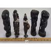 Image 1 : LOT OF 5 - HAND CARVED AFRICAN (?) STATUES