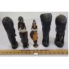 Image 3 : LOT OF 5 - HAND CARVED AFRICAN (?) STATUES