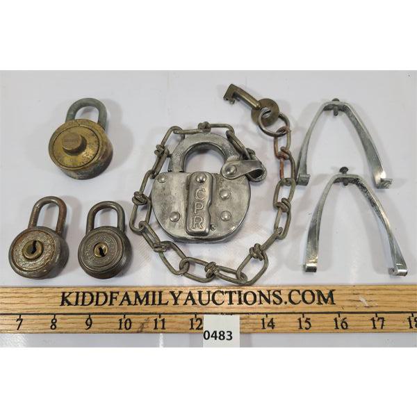 LOT OF 6 - VINTAGE PAD & COMBO LOCKS W/ KEYS - INCL CPR 