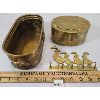 Image 1 : LOT OF 3 - BRASS KEY HOLDER, SHALLOW TUB DISH & TRINKET BOX 
