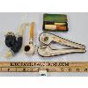 Image 1 : LOT OF 3 - TOBACCO PIPES - INCL AMBER & MEERSCHAUM PIPE 