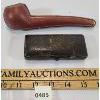 Image 2 : LOT OF 3 - TOBACCO PIPES - INCL AMBER & MEERSCHAUM PIPE 