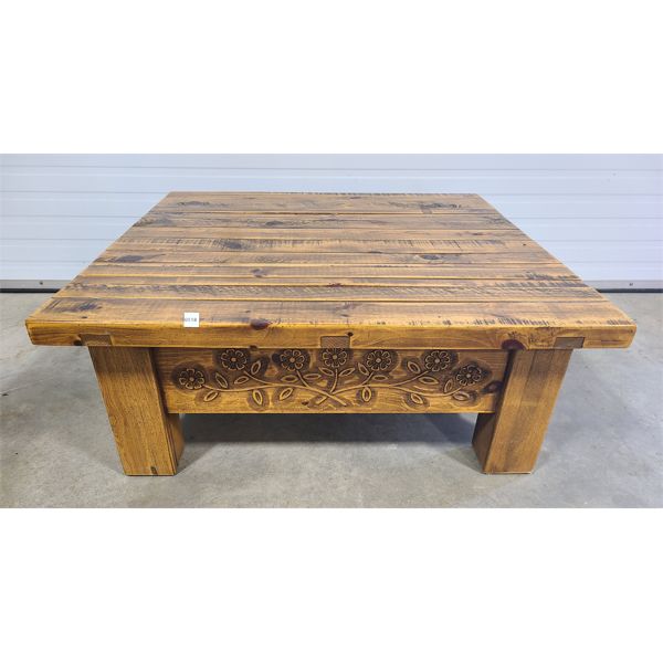 ORNATE PINE COFFEE TABLE 