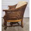 Image 4 : CANE BACK UPHOLSTERED OCCASIONAL CHAIR 