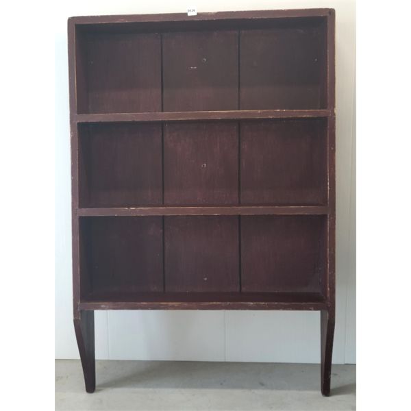 3-TIERED PINE PAINTED WALL SHELF 