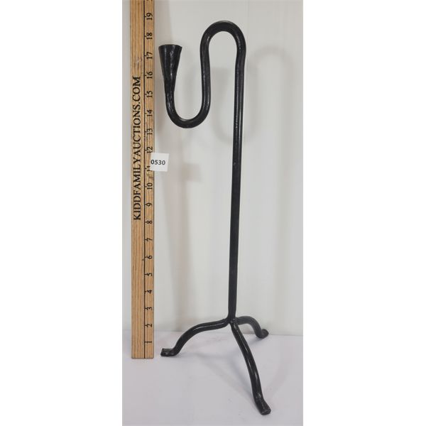 IRON CANDLE STAND - 18.5 INCHES 