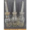 Image 2 : LOT OF 6 - GLASS QT OIL BOTTLES W/ SPOUTS & CARRIER - INCL CITIES SERVICE & ECO 