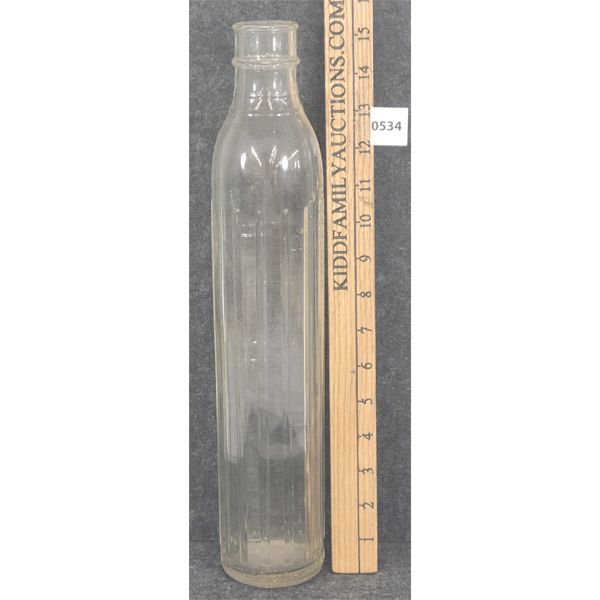 ONE QT SHELL GLASS OIL BOTTLE 