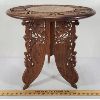 Image 1 : ORNATE CARVED FOLD AWAY SIDE TABLE 
