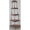 Image 3 : 5 - TIER OAK WHAT-NOT SHELF 