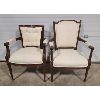 Image 1 : LOT OF 2 - CREAM WHITE UPHOLSTERED DINING CHAIRS 