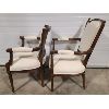 Image 2 : LOT OF 2 - CREAM WHITE UPHOLSTERED DINING CHAIRS 