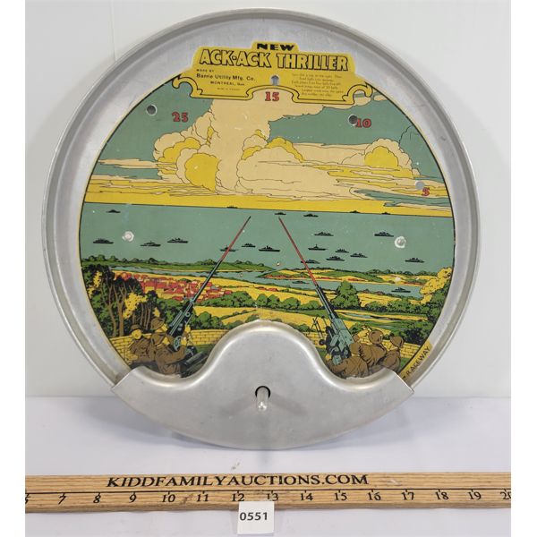 ACK-ACK THRILLER GAME - BARRIE UTILITY MFG. CO. 