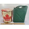 Image 1 : LOT OF 2 - JERRY CAN & CANADA PAIL STOOL